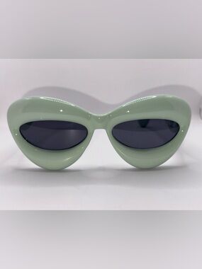 Loewe Mint Green Cat-Eye Sunglasses with Dark Lenses